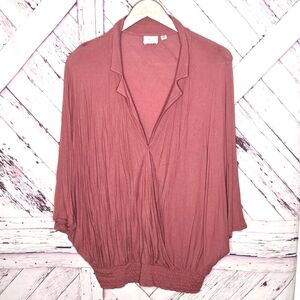 Anthropologie Postcard Blush Rose Blouse *flaw*